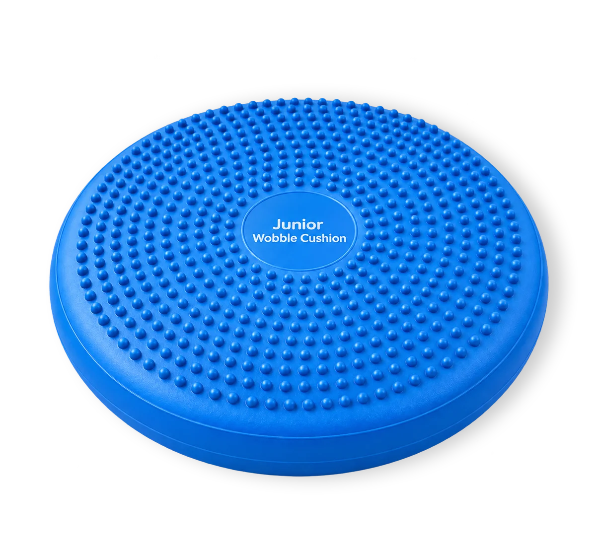 Blue Junior Wobble Cushion with textured surface
